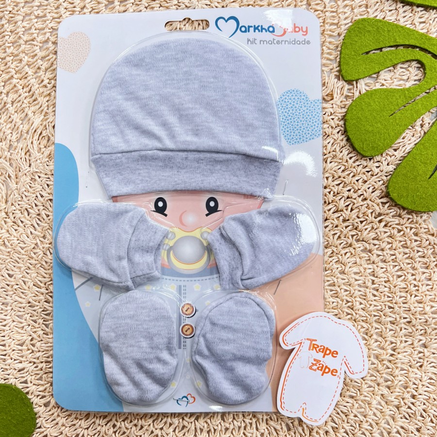 Kit Touca/Luva/Sapatinho - MESCLA